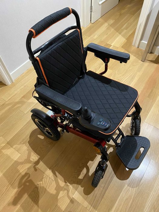 Cadeira de rodas elétrica (600w) dobrável para transporte(Estado: NOVO