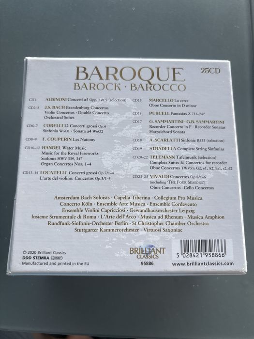 Baroque 25CD muzyka klasyczna Nowe