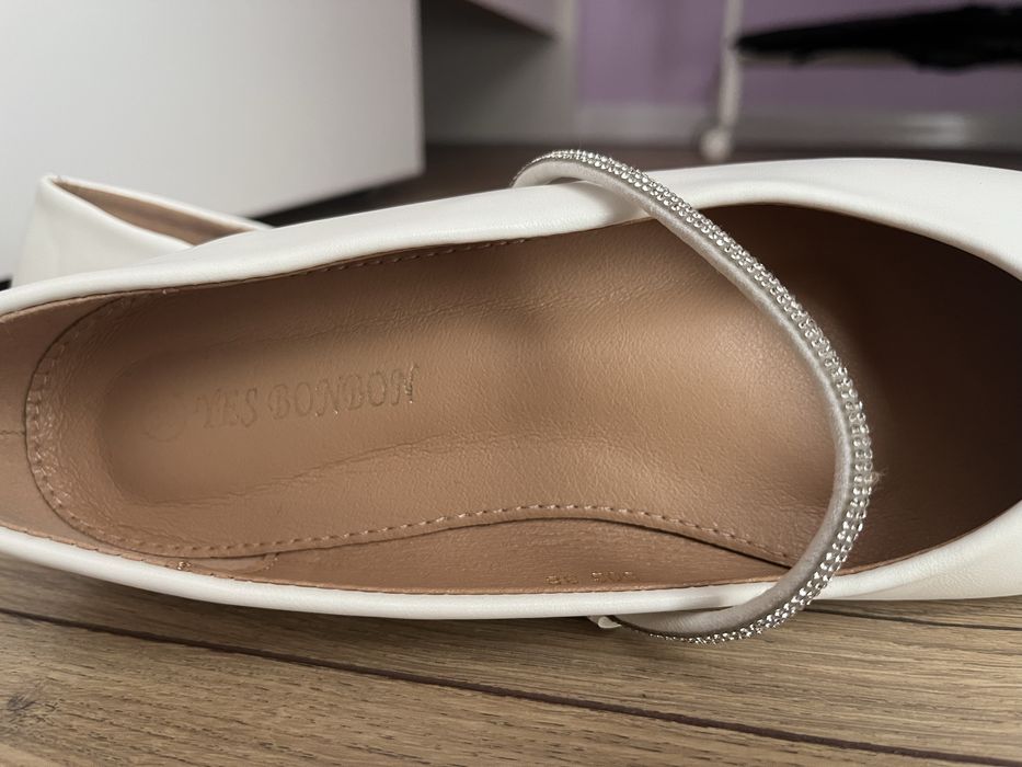 Балетки Yes Bonbon, білі , 37,5