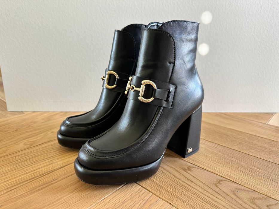 NOWE! Botki damskie CheBello 4259 skóra naturalna, na wysokim obcasie!