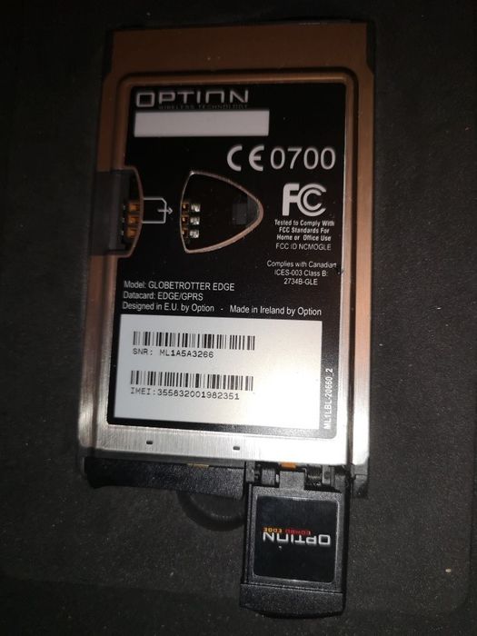 PCMIA Globetrotter Edge gprs option combo