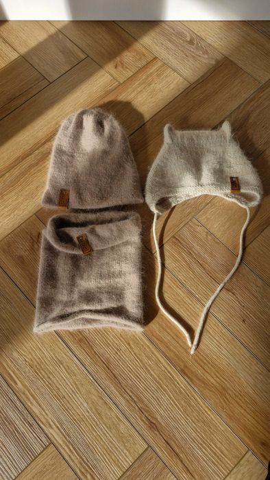 Czapka bonetka + zestaw z kominem Joel
