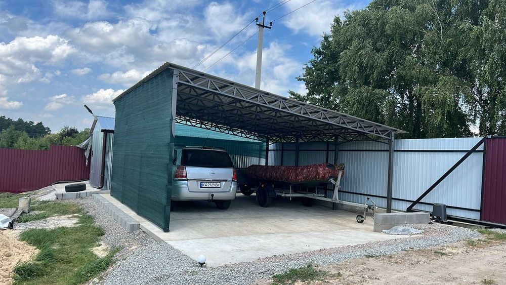 Односхилий навіс для авто | Автонавіс 6х3 | Навес для машины | Shelter