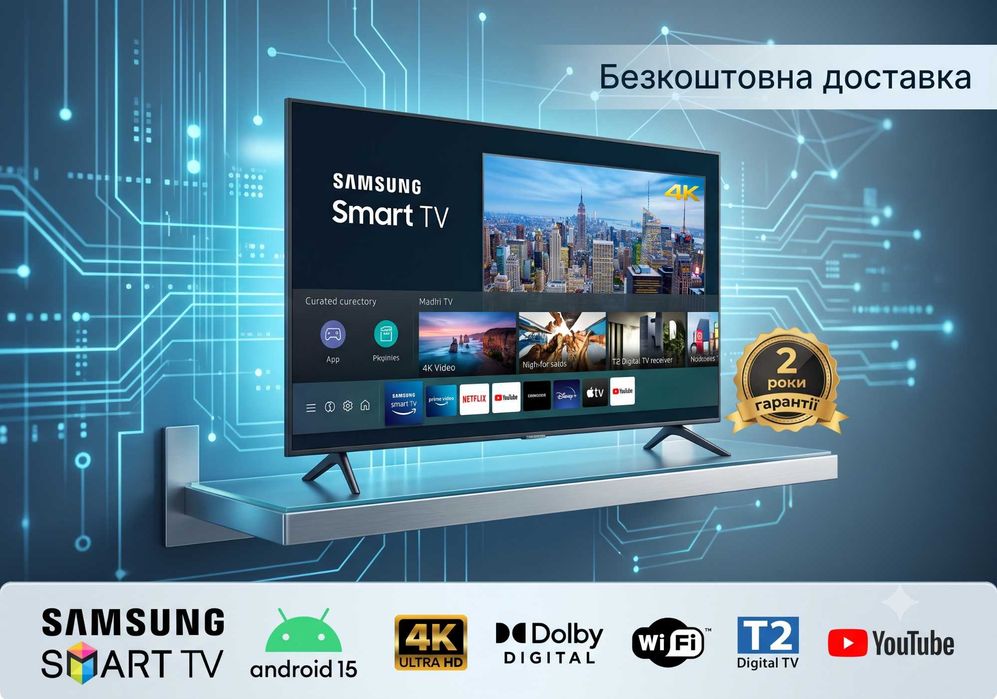 РАСПРОДАЖА Телевизор Самсунг 24 32 34 40 42 43 45 50 56 60 дюйма Смарт ТВ UHD 4К Wifi LED