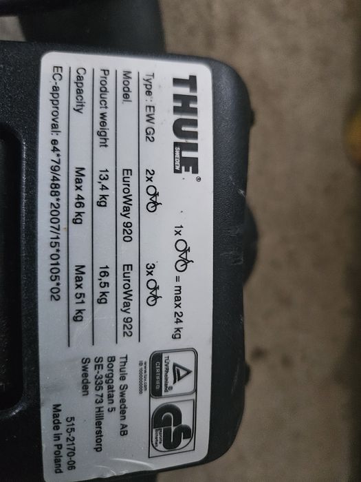 Bagażnik rowerowy Thule 920