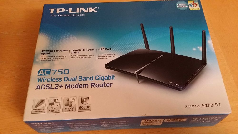 Access Point, Router TP-Link AC 750 Archer D2 ADSL2+