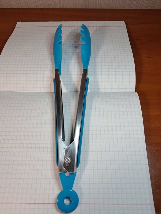 Щипці кухонні силіконові з ручкою з нержавіючої сталі 26см