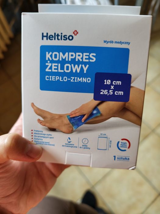 Kompres żelowy ciepło zimno heltiso nowy 10x26.5 cm