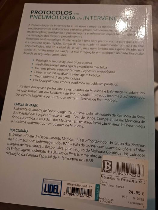 Vendo livro Protocolos de Pneumologia de Intervenção