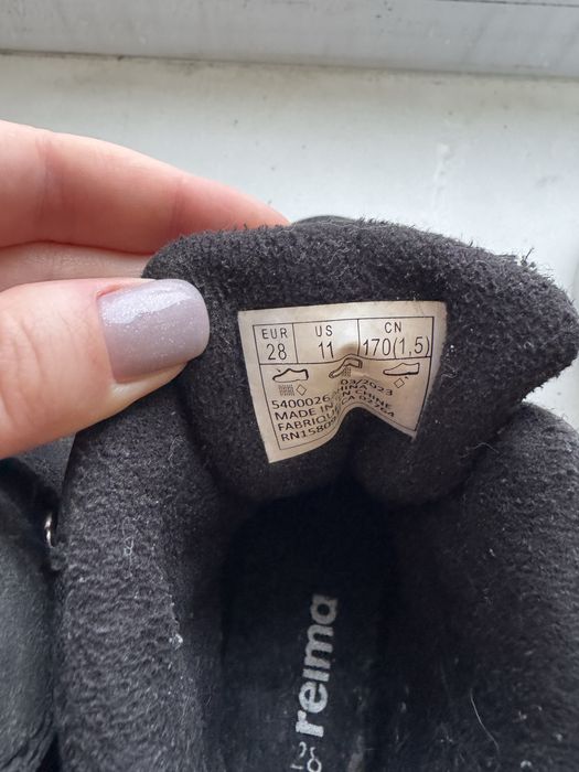 Зимові ботінки/чоботи/черевики Reima 28