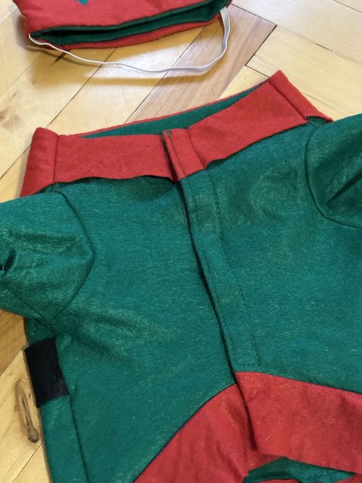 Костюм новорічний для собаки, костюм для собаки ельф