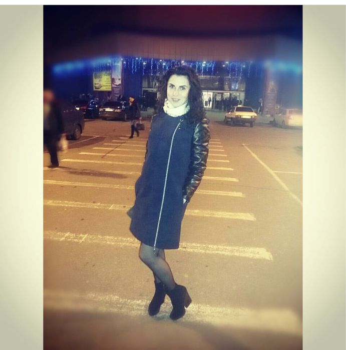 Пальто темно-синього кольору розмір С/М