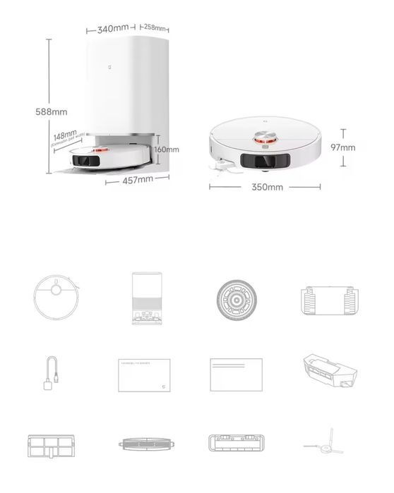 New 2025! Робот-пылесос Xiaomi Mijia omni M40 D110CN +  русский язык!