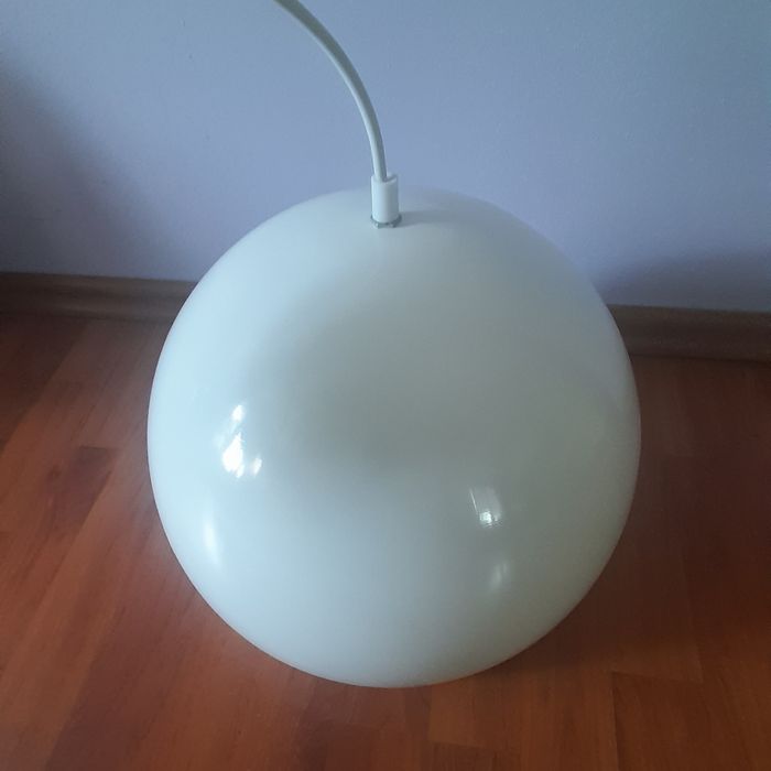 Lampa sufitowa, biała, średnica 30 cm