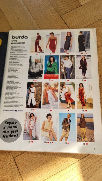 Burda szycie krok po kroku 1/2000 z wykrojami