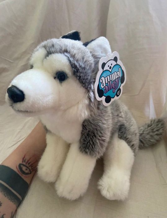Pluszowy siberian husky nowy z metką Toys R Us  unikat