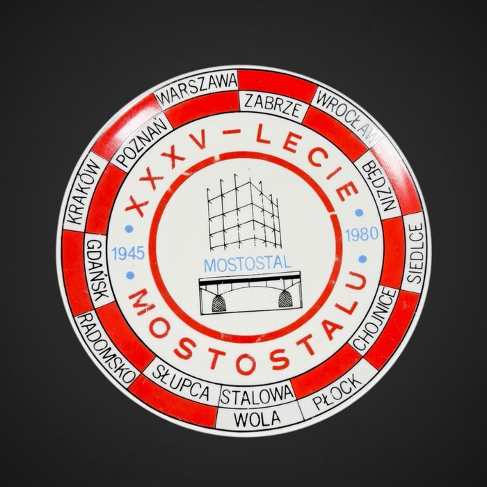 Patera Ćmielów 35- lecie Mostostal 1945/1980 B5/111525