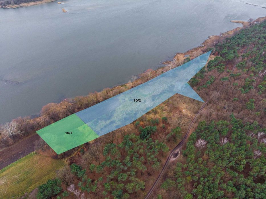 Działka Łęg Witoszyn linia brzegowa Wisły 200m