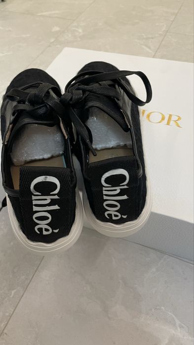 Trampki chloe koronkowe czarne 39