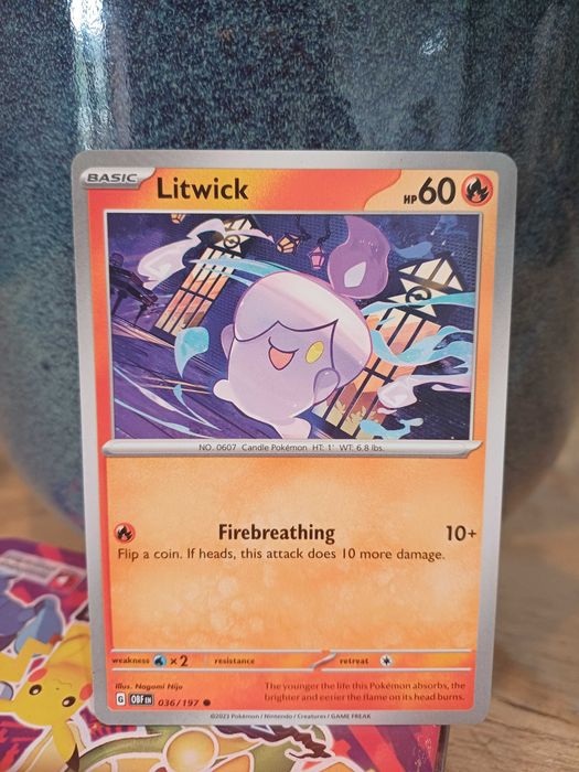 Carta Pokémon Litwick #36 Pokemon Obsidian Flames