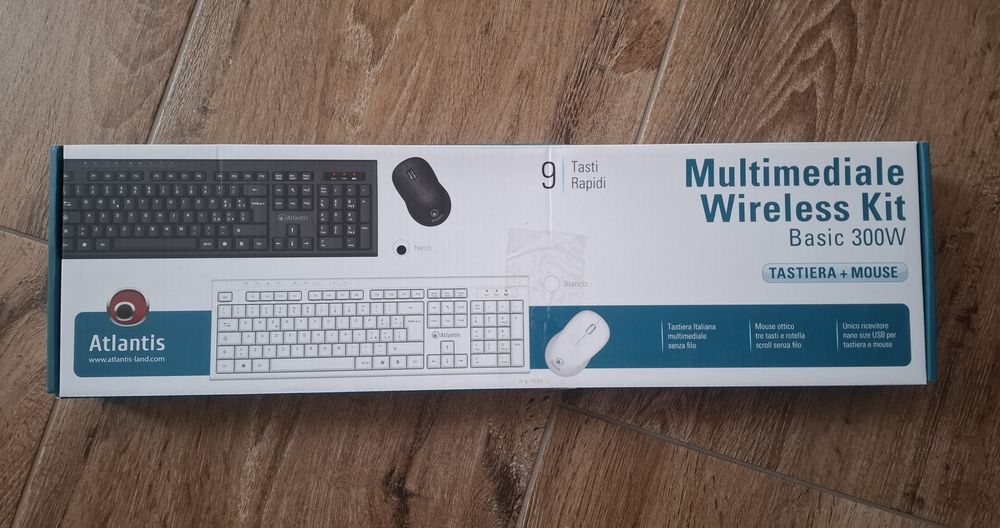 Klawiatura + mysz bezprzewodowa Combo czarny zestaw Atlantis