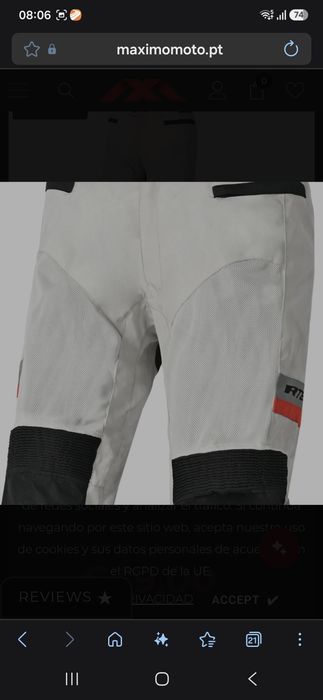 Calças moto R-tech spiral  verão T°56