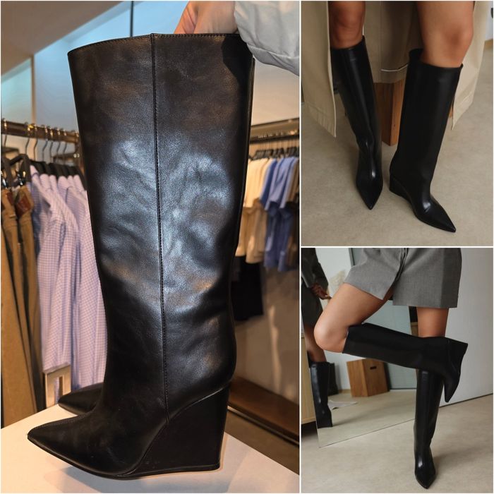 Чоботи на танкетці Zara.