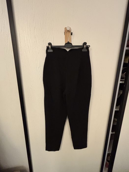 Czarne wysoki stan spodnie zara