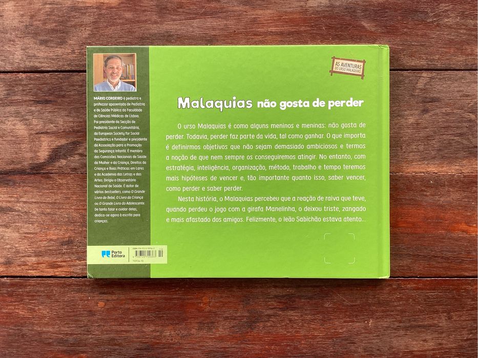 Livro português infantil, Malaquias não gosta de perder