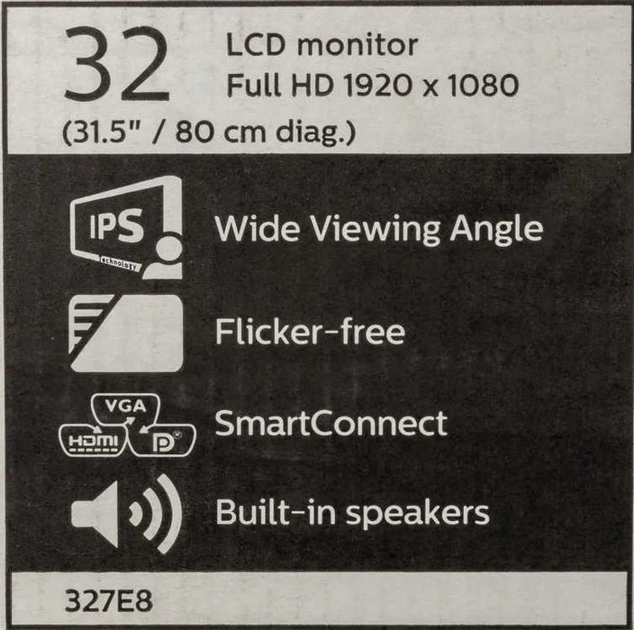 32" FullHD Монітор Philips 327E8QJAB