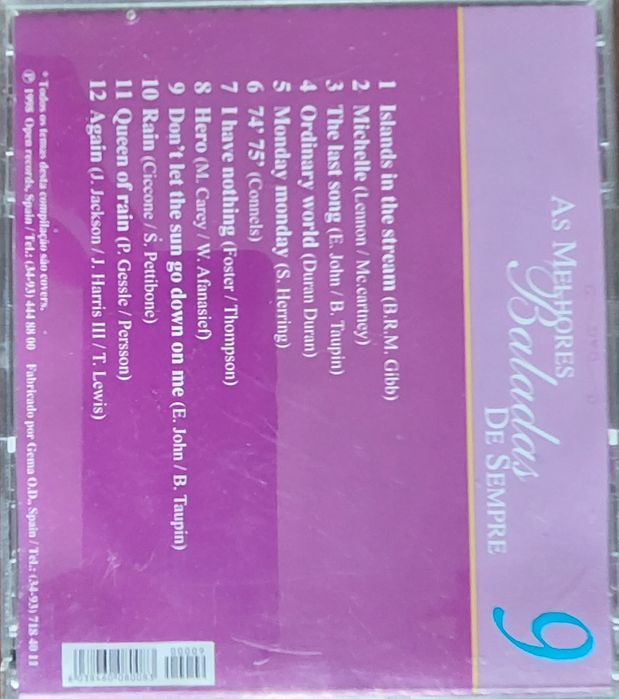 CD - As Melhores Baladas de SEMPRE 9