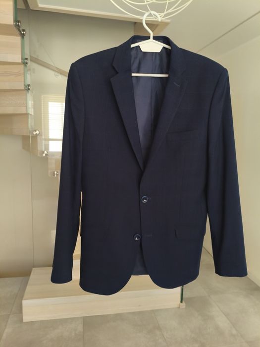 Garnitur granatowy kratka delikatna Lavard 176/46 S