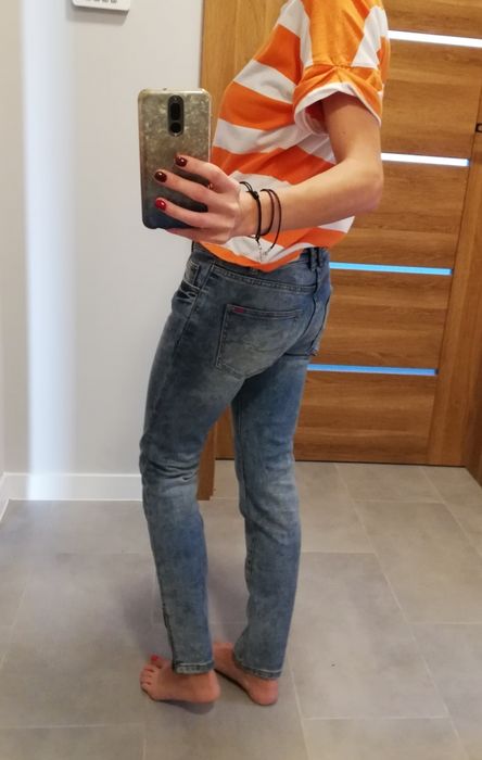 Jeans s. Oliver rozmiar 34, S wytłaczane kwiaty