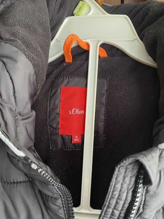 Зимова пухова куртка s. Oliver чорно-жовта, р. 140