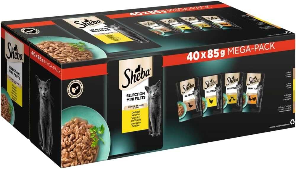 Sheba Selection In Sauce Karma dla Kotów, Drób, 40x85g