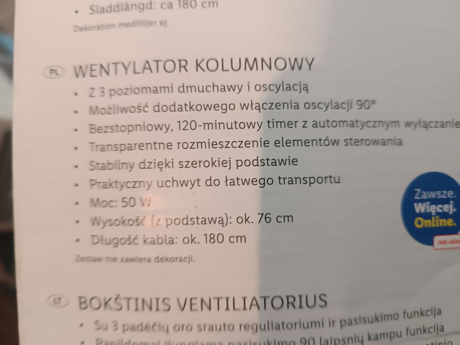 Wentylator kolumnowy