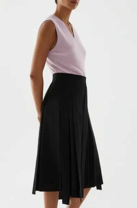 Брендовая Асимметричная юбка со складками COS