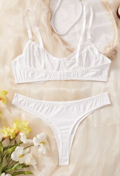 NOwy Komplet białej bielizny