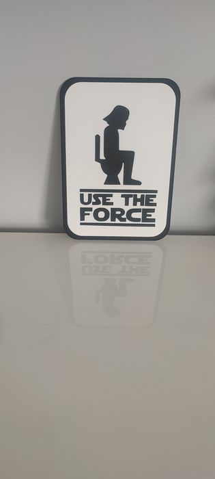 Placa WC Star Wars - usa a força - NOVA