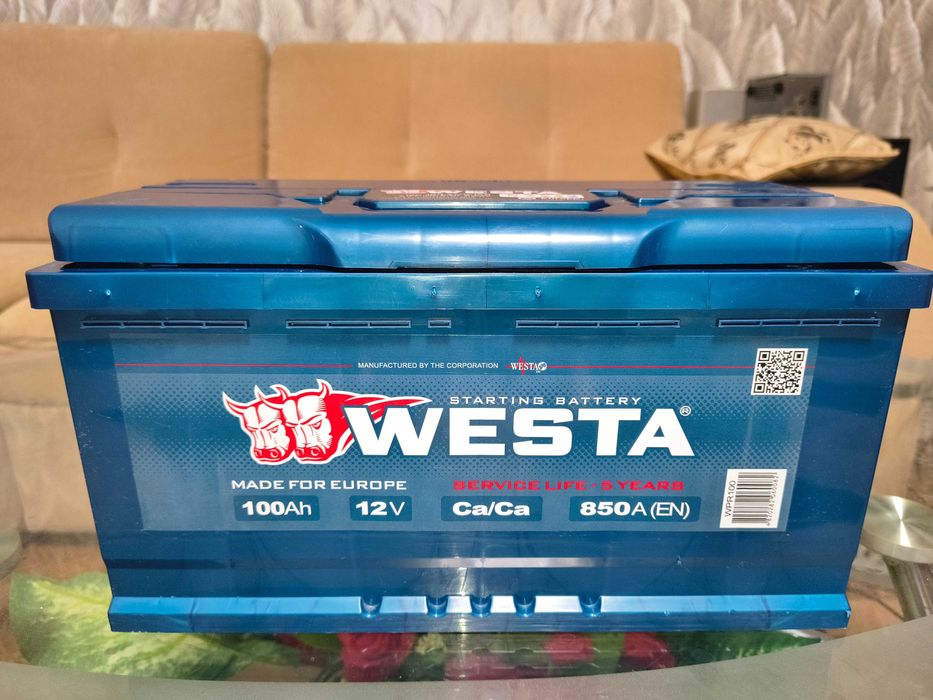 Акумулятор WESTA 100Ah 12V 850A – рабочий,без нюансов