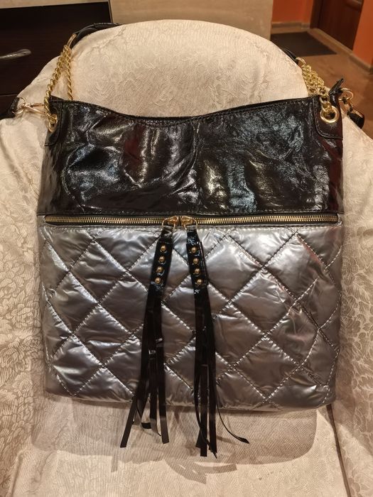 Torebka shopper XXL George, na ramię, do ręki, nowa, pikowana