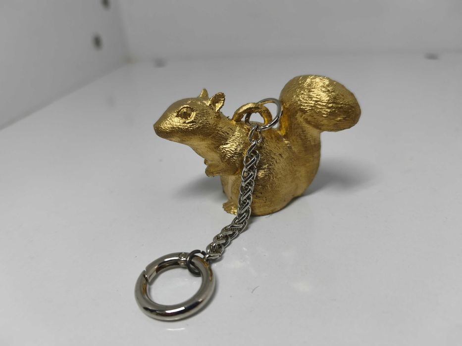Wiewiórka Brelok do Kluczy z Figurką 3D