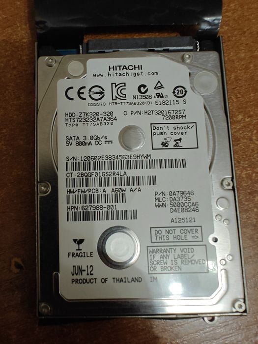HDD для ноутбука б.у.