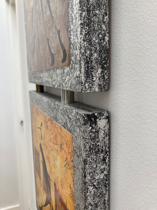 Etniczna, afrykańska dekoracja, podwójny obraz z galerii sztuki!