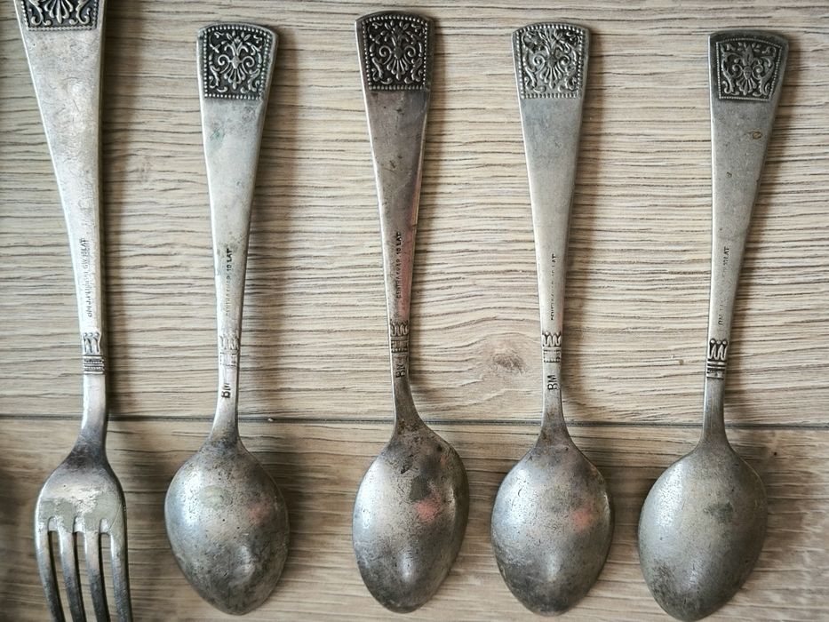 Przedwojenne sztućce plater Pelowski Centra Warszawa