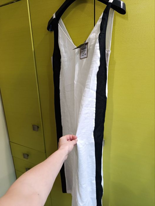 Льняне плаття ,сукня Massimo Duti