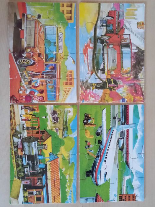 Puzzle drewniane pojazdy, auta