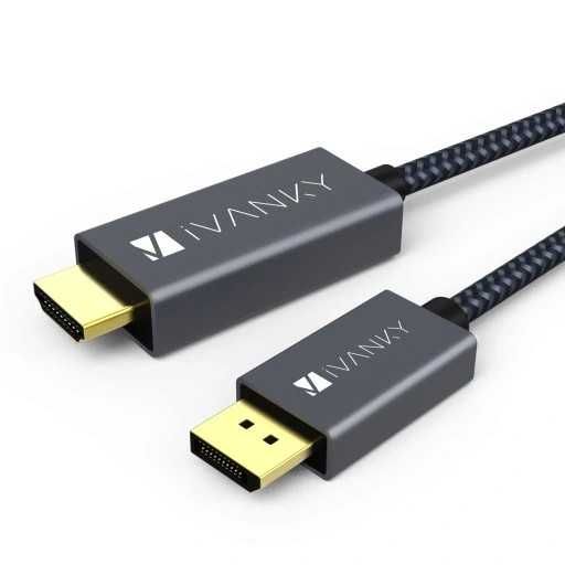 Kabel iVANKY DisplayPort do HDMI 2m Full HD 1080p Szary