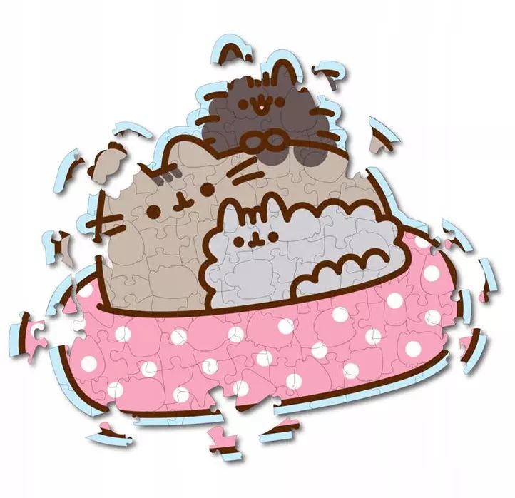 Puzzle Szalone Kształty 130 El. Pusheen Kot Kotki. Puckator. Nowy Produkt