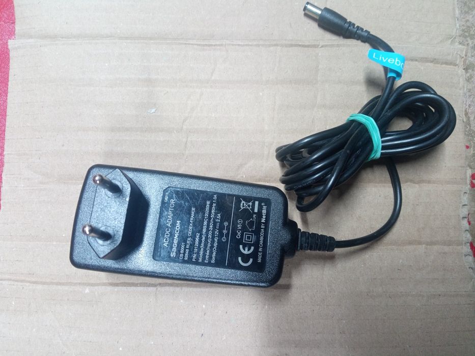 Електрошрот Блок живлення оригинал Sagemcom NetBit  12V 2.5A 30W
